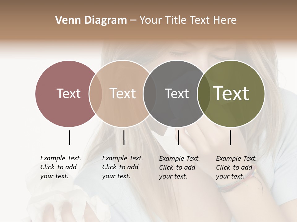 Beautiful Girl With Allergies PowerPoint Template