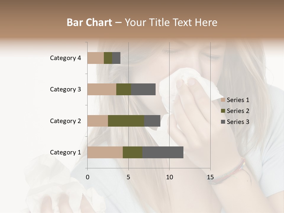 Beautiful Girl With Allergies PowerPoint Template