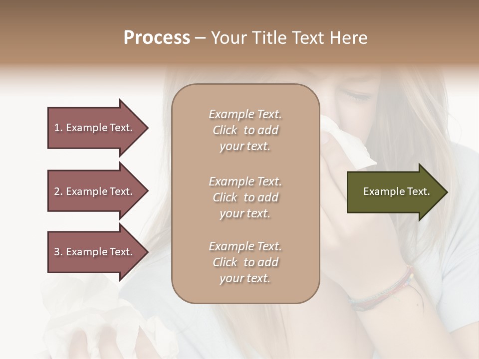 Beautiful Girl With Allergies PowerPoint Template
