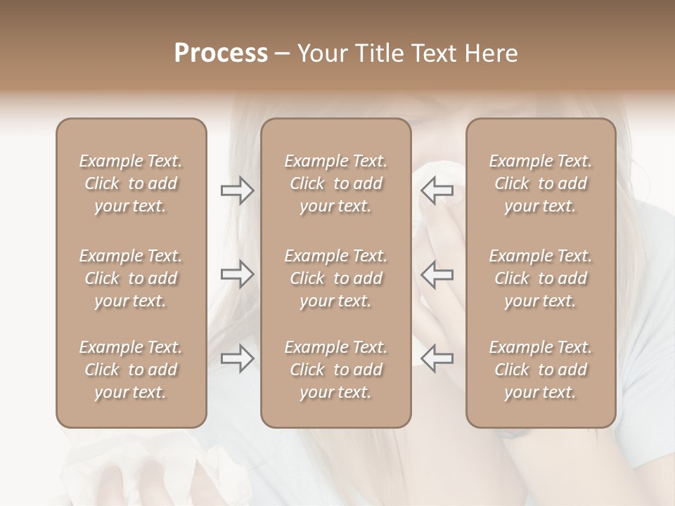 Beautiful Girl With Allergies PowerPoint Template