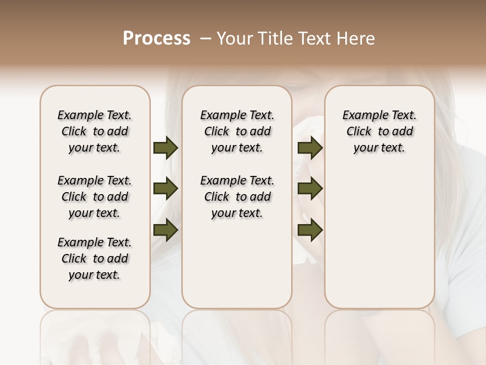 Beautiful Girl With Allergies PowerPoint Template
