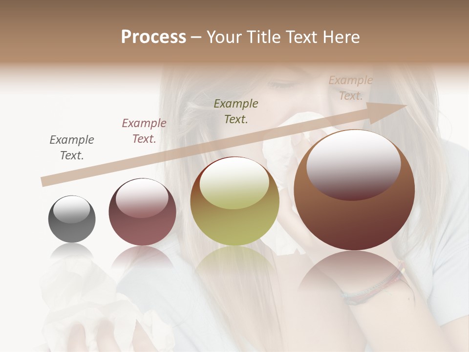 Beautiful Girl With Allergies PowerPoint Template