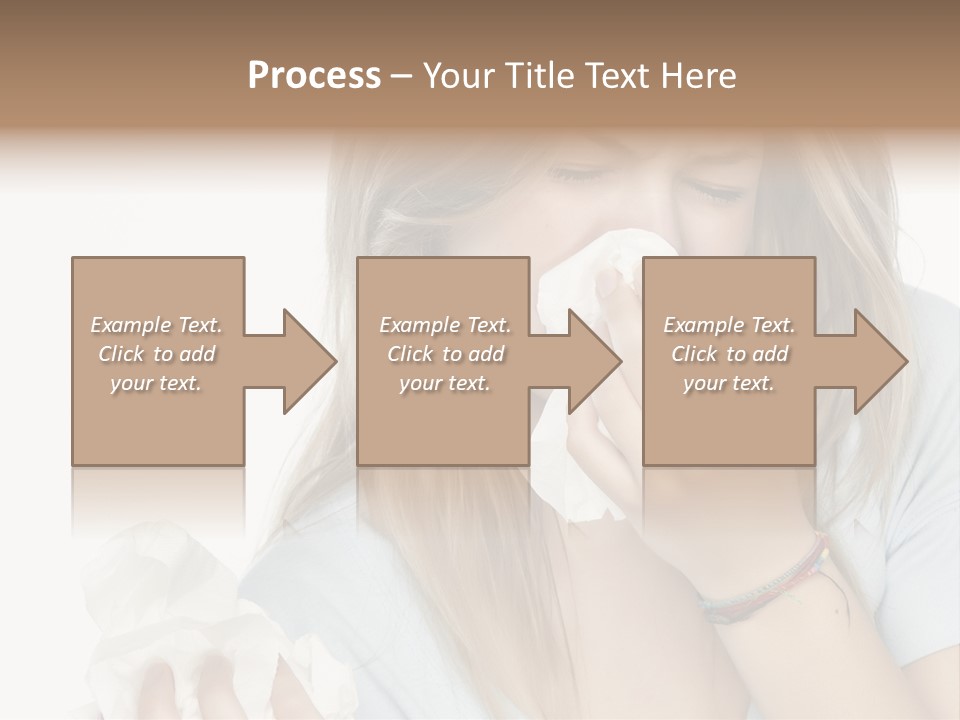 Beautiful Girl With Allergies PowerPoint Template