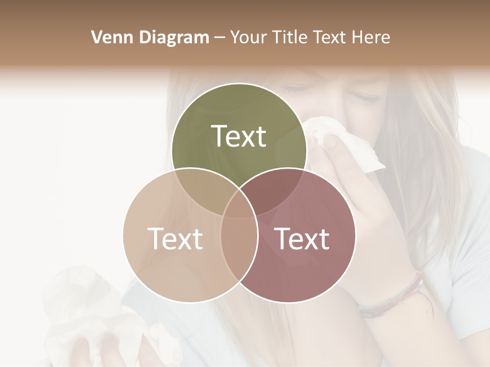 Beautiful Girl With Allergies PowerPoint Template