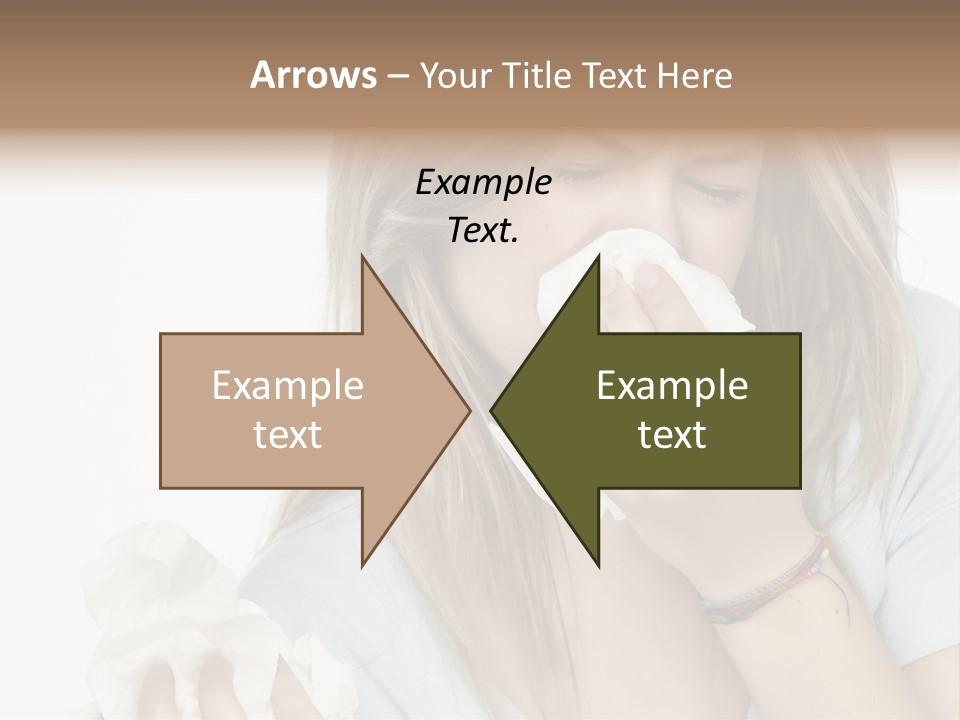 Beautiful Girl With Allergies PowerPoint Template