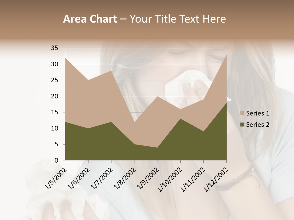 Beautiful Girl With Allergies PowerPoint Template