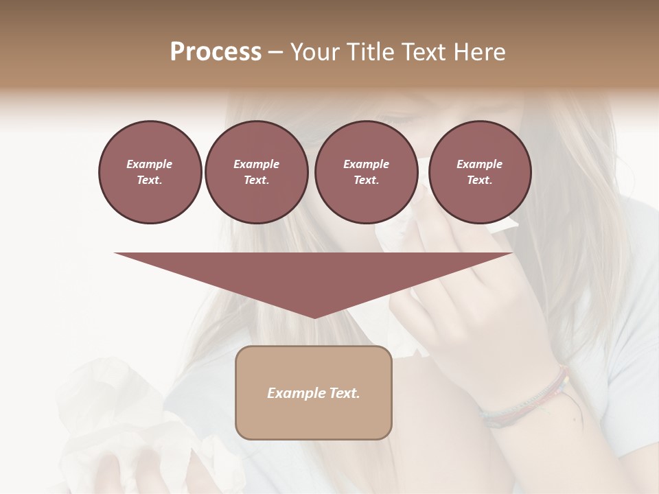 Beautiful Girl With Allergies PowerPoint Template