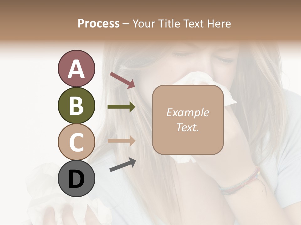 Beautiful Girl With Allergies PowerPoint Template