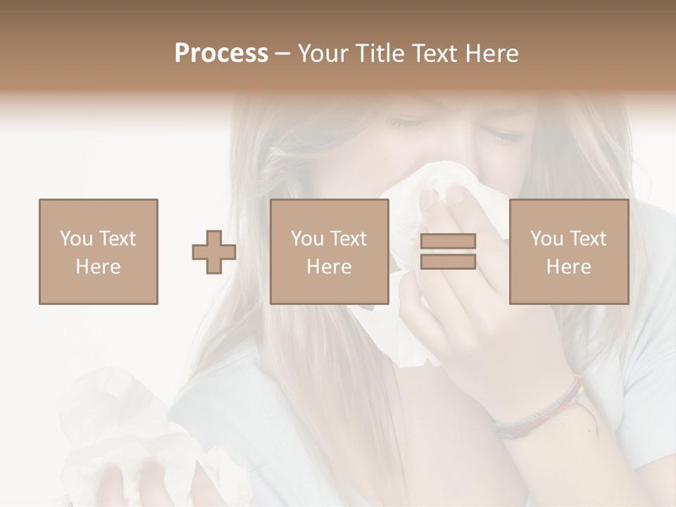 Beautiful Girl With Allergies PowerPoint Template