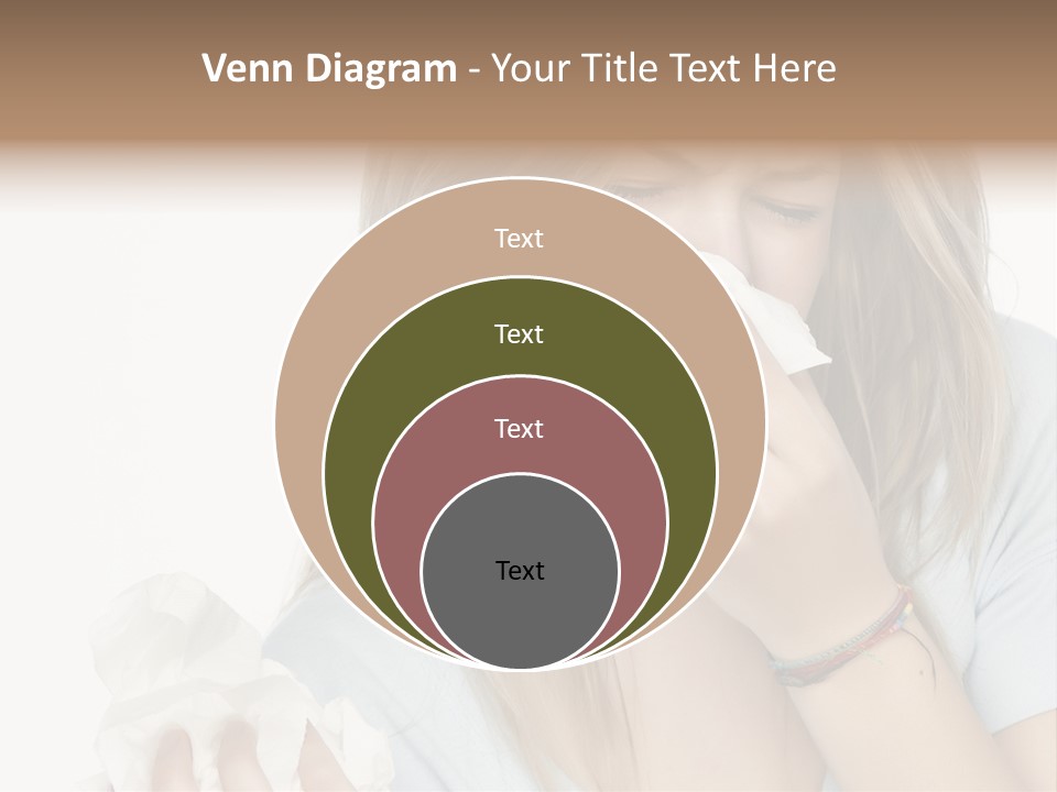 Beautiful Girl With Allergies PowerPoint Template