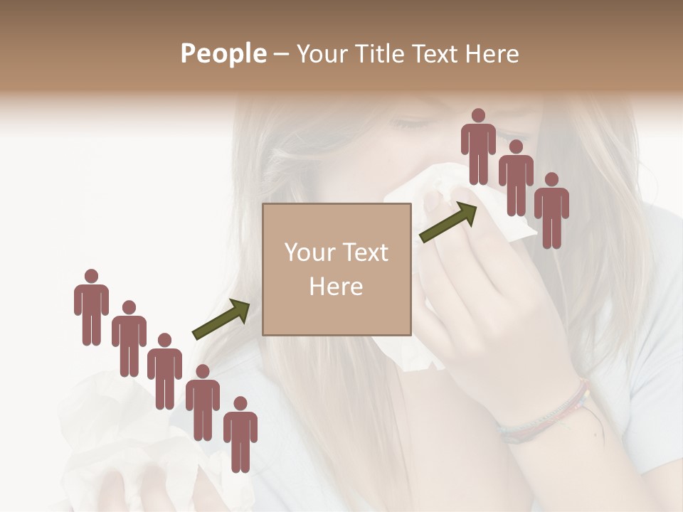 Beautiful Girl With Allergies PowerPoint Template