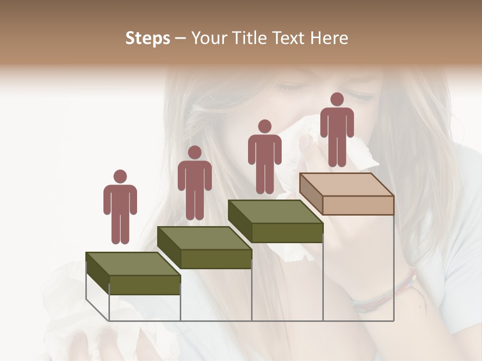 Beautiful Girl With Allergies PowerPoint Template