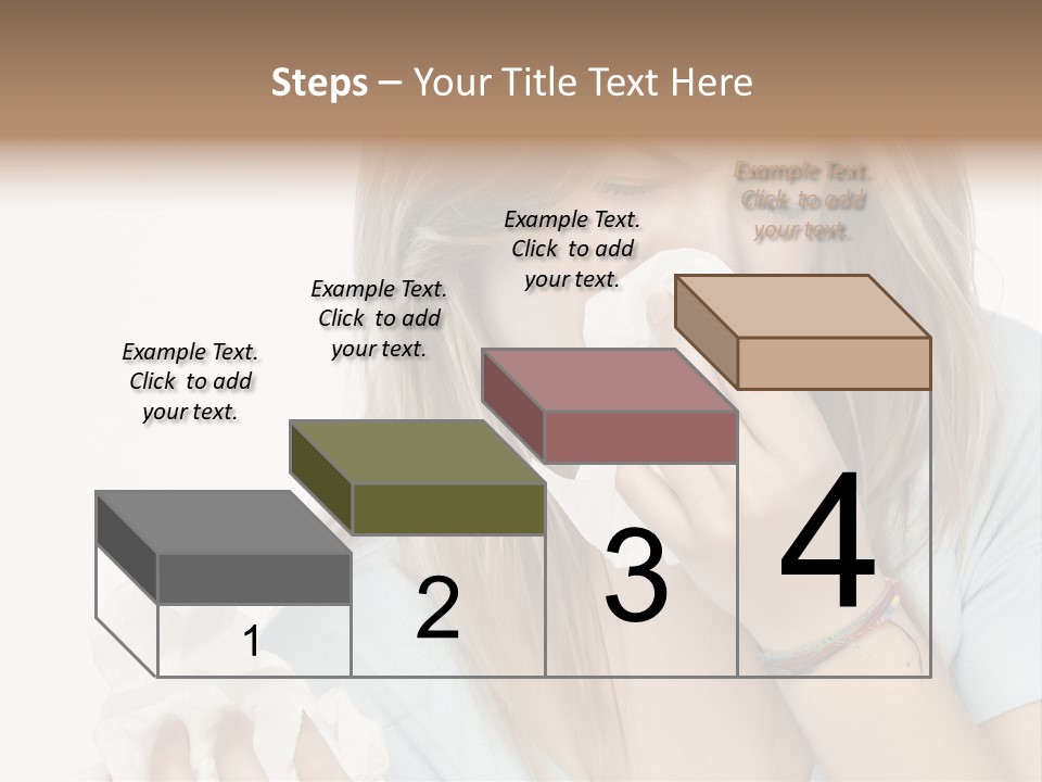 Beautiful Girl With Allergies PowerPoint Template