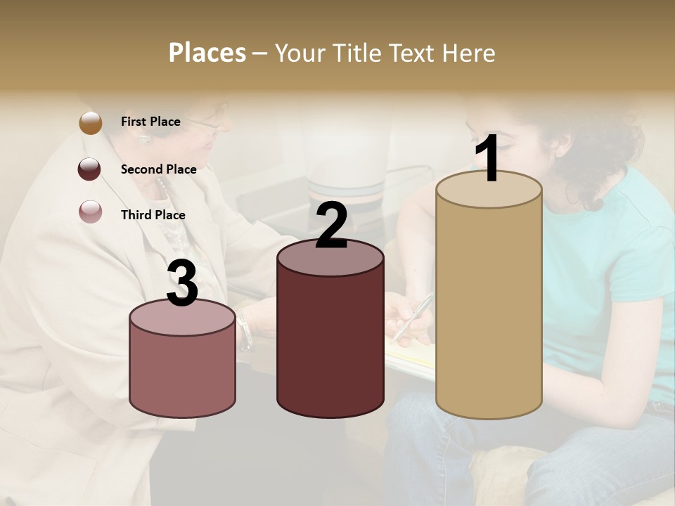 Psychologist Giving A Teen Girl An Agreement To Sign Before Starting Therapy. PowerPoint Template
