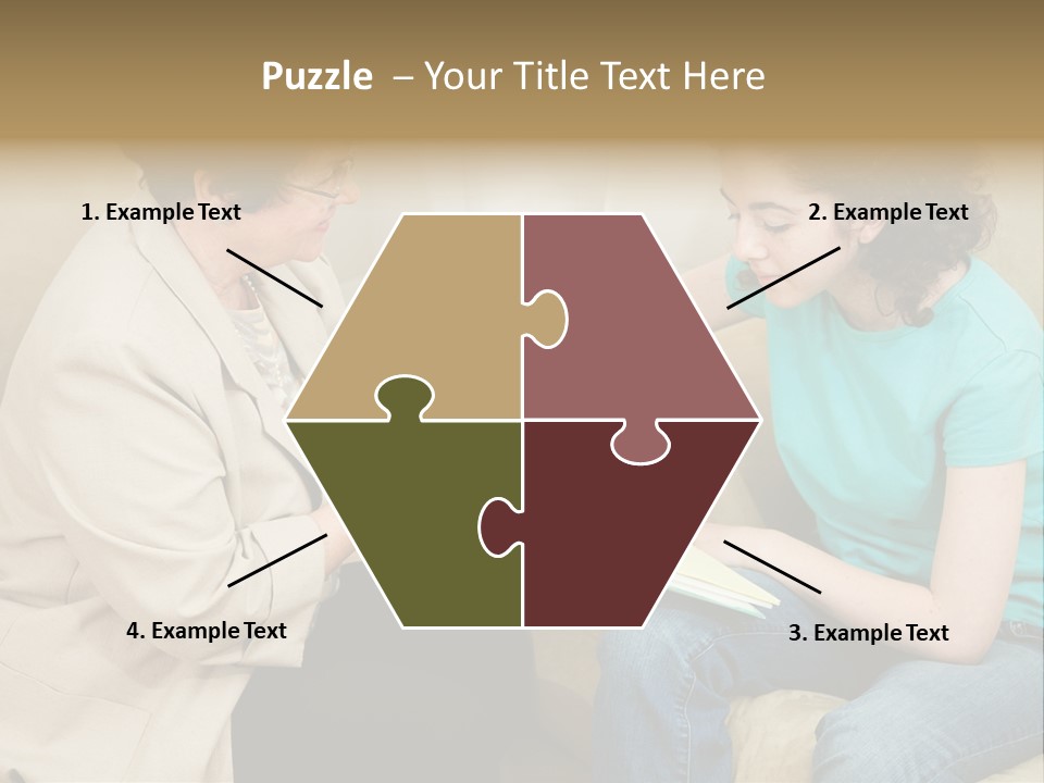 Psychologist Giving A Teen Girl An Agreement To Sign Before Starting Therapy. PowerPoint Template