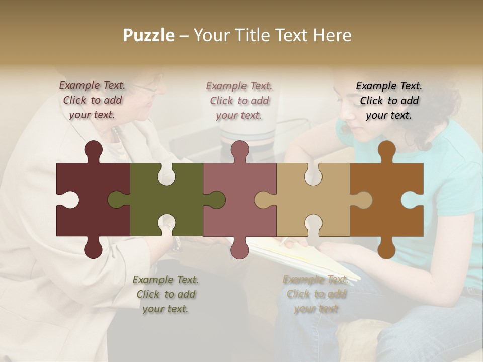 Psychologist Giving A Teen Girl An Agreement To Sign Before Starting Therapy. PowerPoint Template