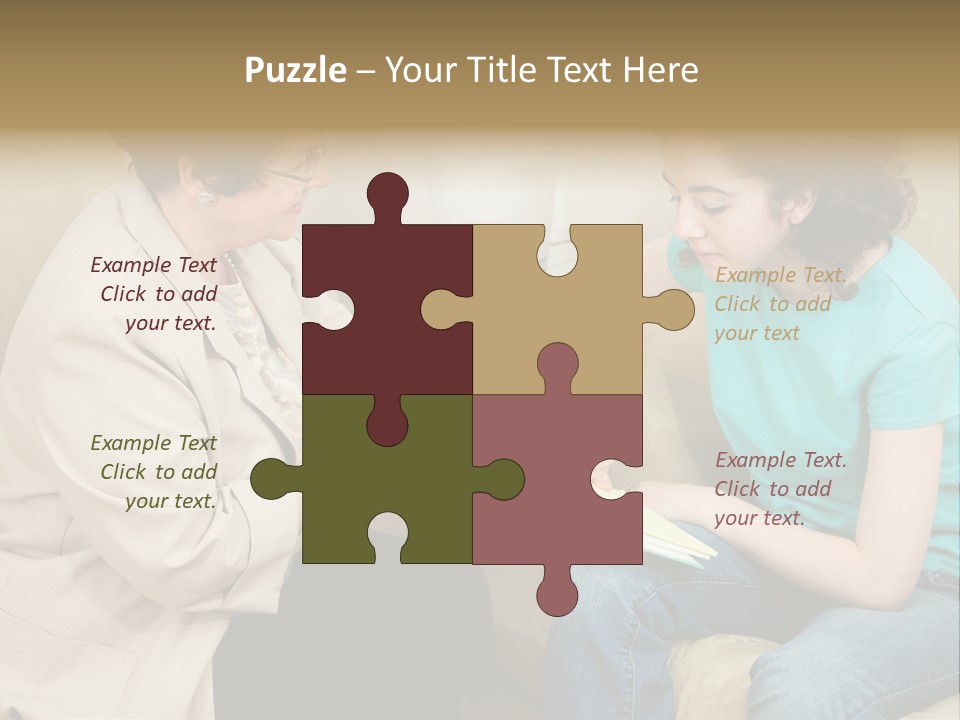 Psychologist Giving A Teen Girl An Agreement To Sign Before Starting Therapy. PowerPoint Template