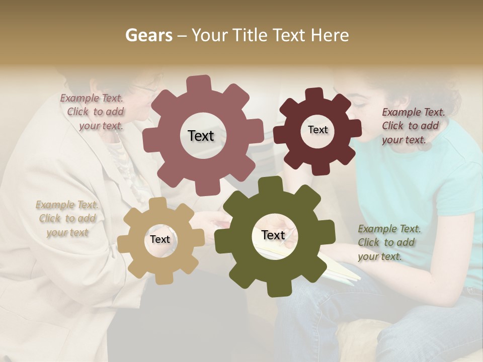 Psychologist Giving A Teen Girl An Agreement To Sign Before Starting Therapy. PowerPoint Template