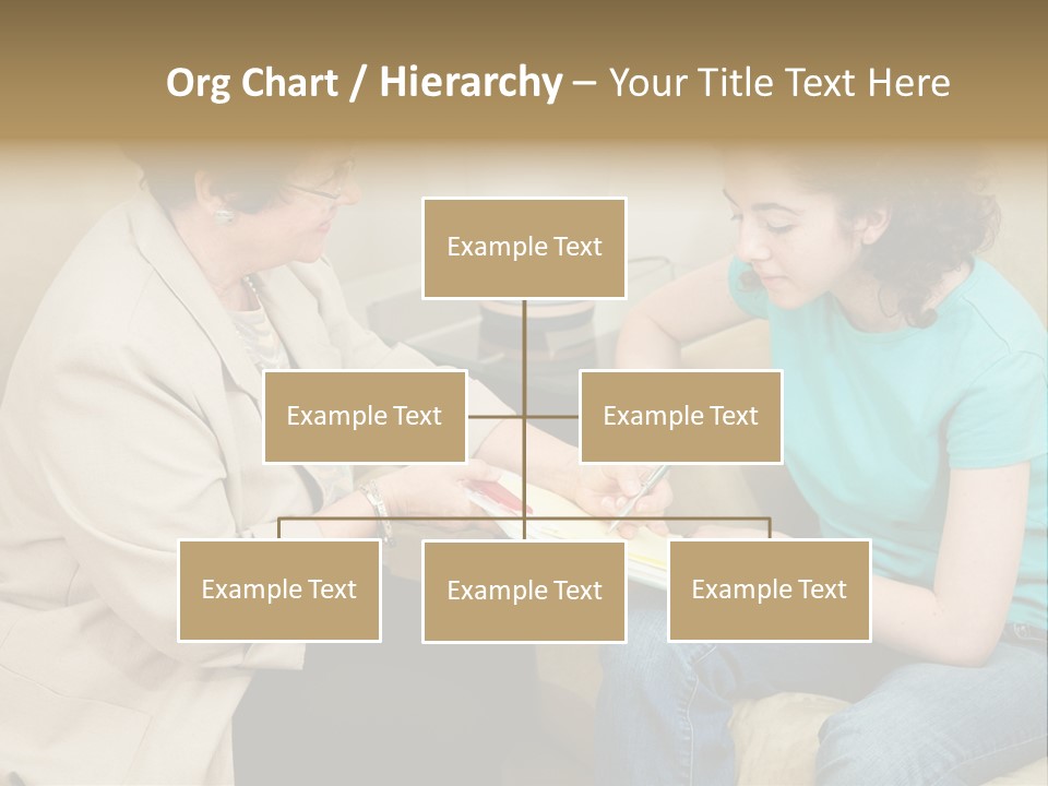 Psychologist Giving A Teen Girl An Agreement To Sign Before Starting Therapy. PowerPoint Template