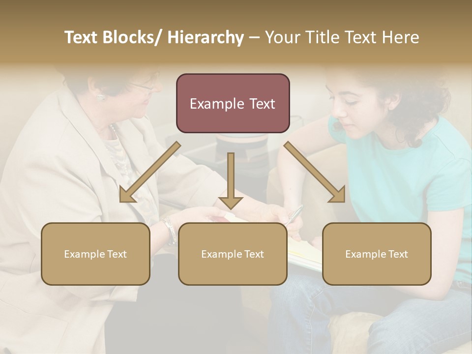 Psychologist Giving A Teen Girl An Agreement To Sign Before Starting Therapy. PowerPoint Template