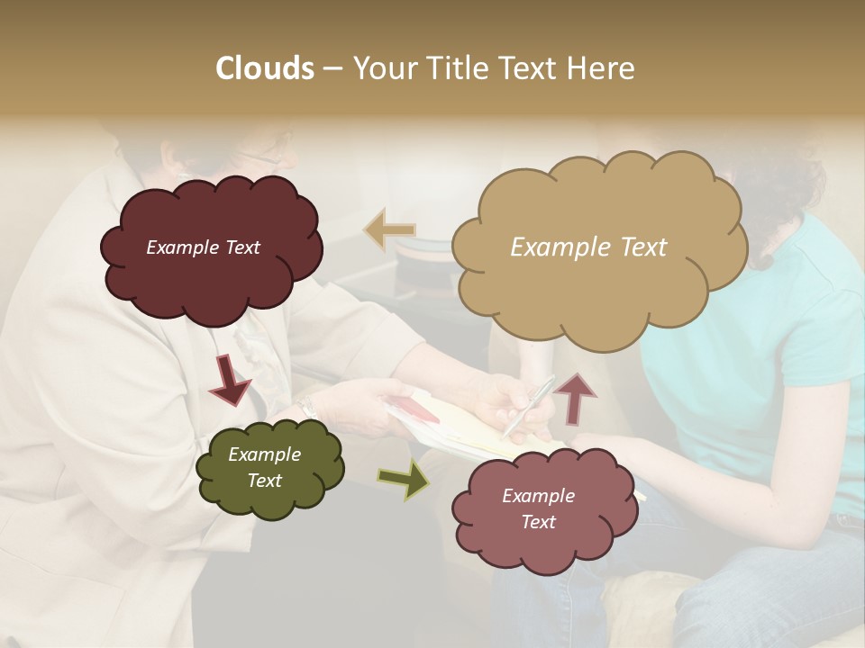 Psychologist Giving A Teen Girl An Agreement To Sign Before Starting Therapy. PowerPoint Template