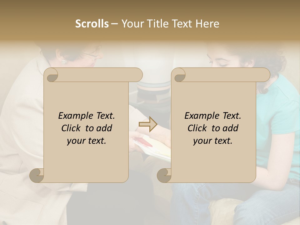 Psychologist Giving A Teen Girl An Agreement To Sign Before Starting Therapy. PowerPoint Template