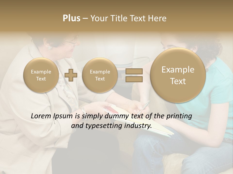 Psychologist Giving A Teen Girl An Agreement To Sign Before Starting Therapy. PowerPoint Template