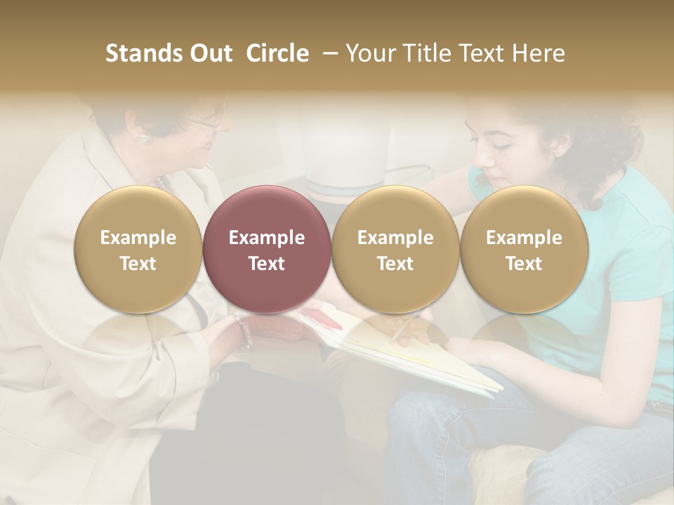 Psychologist Giving A Teen Girl An Agreement To Sign Before Starting Therapy. PowerPoint Template