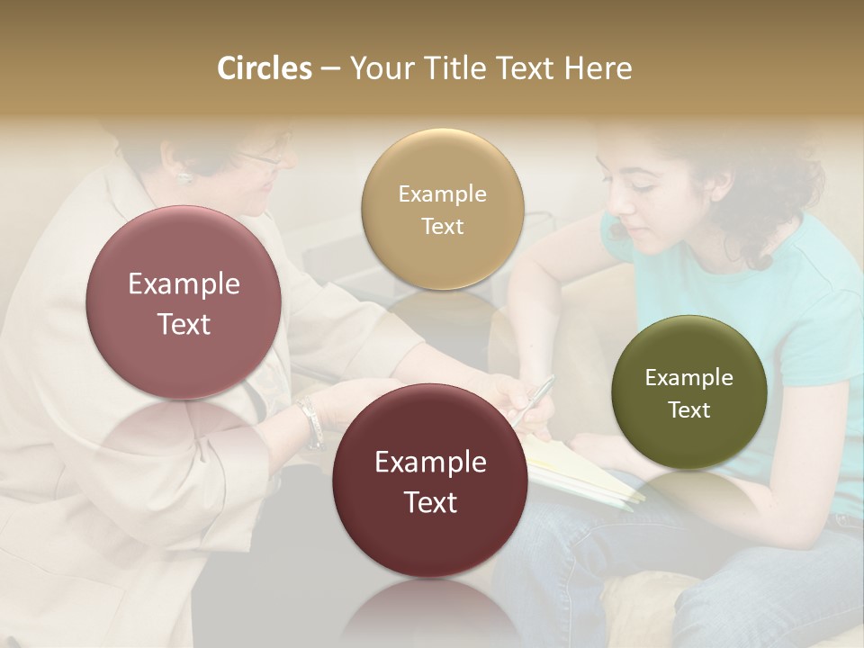 Psychologist Giving A Teen Girl An Agreement To Sign Before Starting Therapy. PowerPoint Template