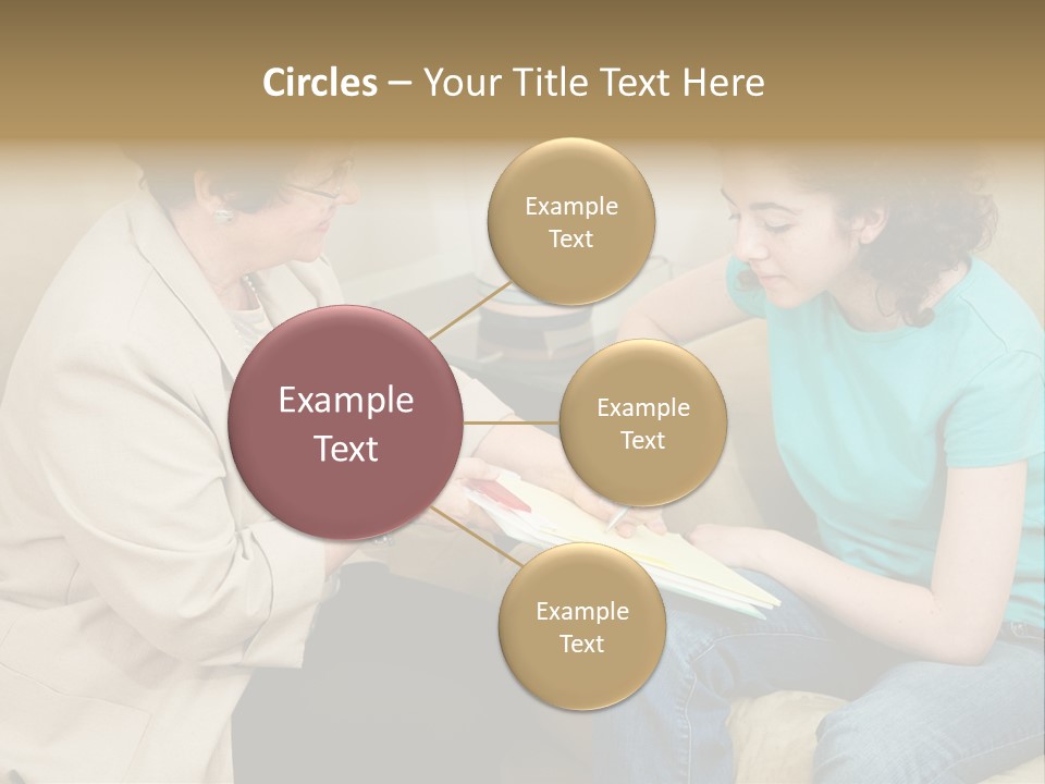 Psychologist Giving A Teen Girl An Agreement To Sign Before Starting Therapy. PowerPoint Template