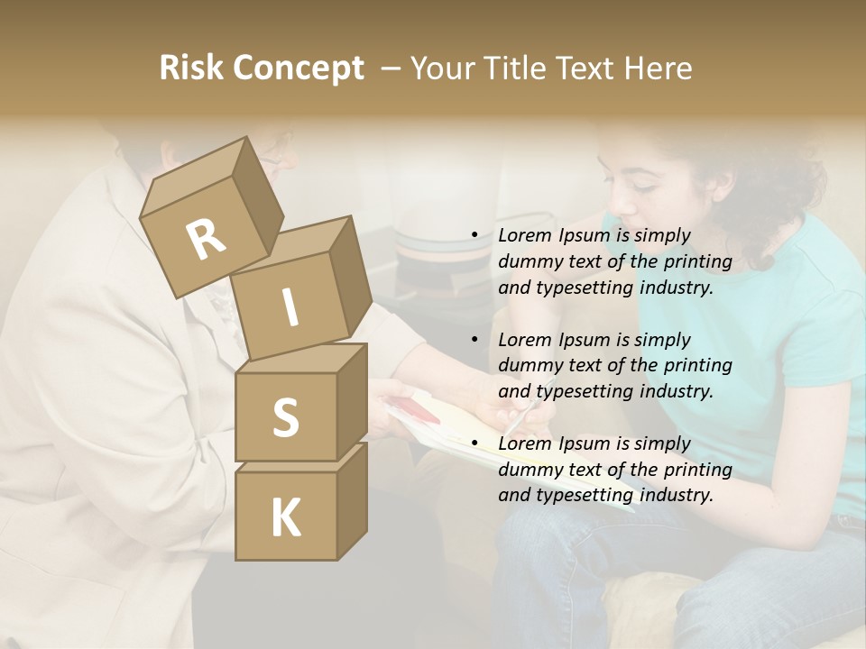 Psychologist Giving A Teen Girl An Agreement To Sign Before Starting Therapy. PowerPoint Template