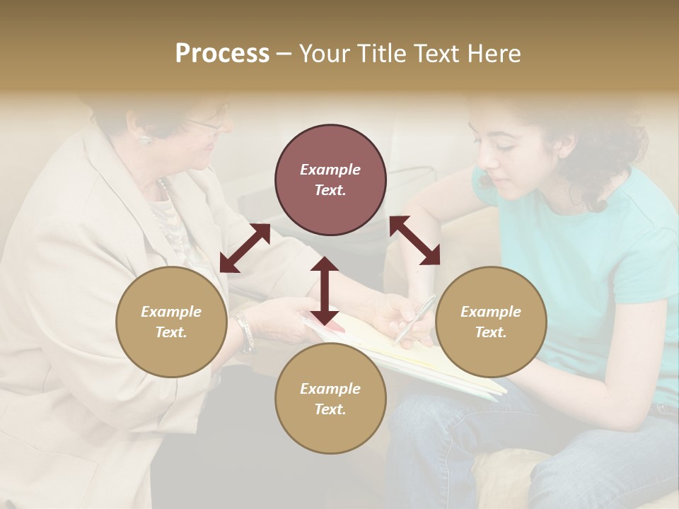 Psychologist Giving A Teen Girl An Agreement To Sign Before Starting Therapy. PowerPoint Template