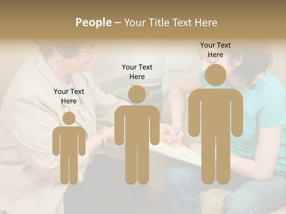 Psychologist Giving A Teen Girl An Agreement To Sign Before Starting Therapy. PowerPoint Template