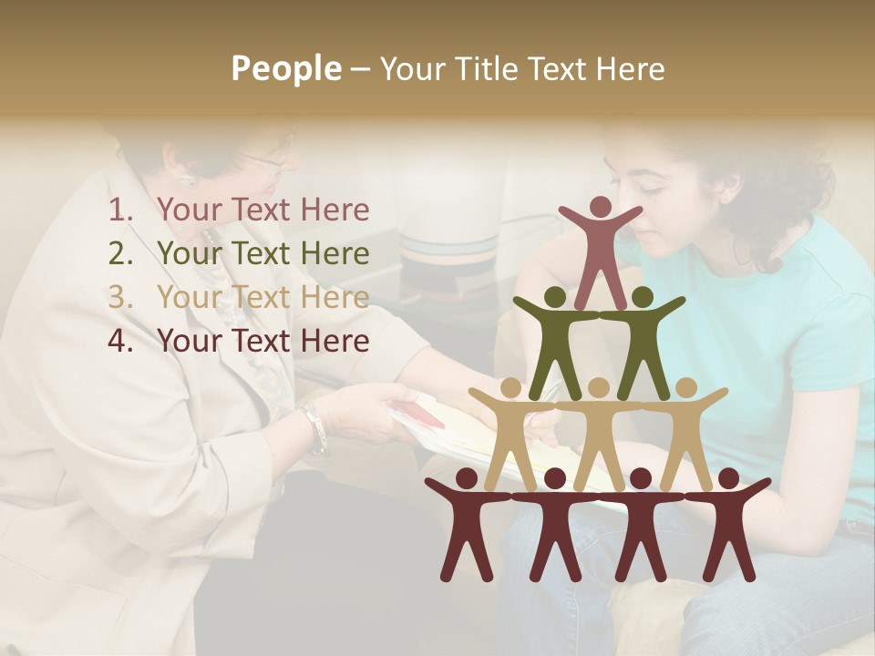 Psychologist Giving A Teen Girl An Agreement To Sign Before Starting Therapy. PowerPoint Template