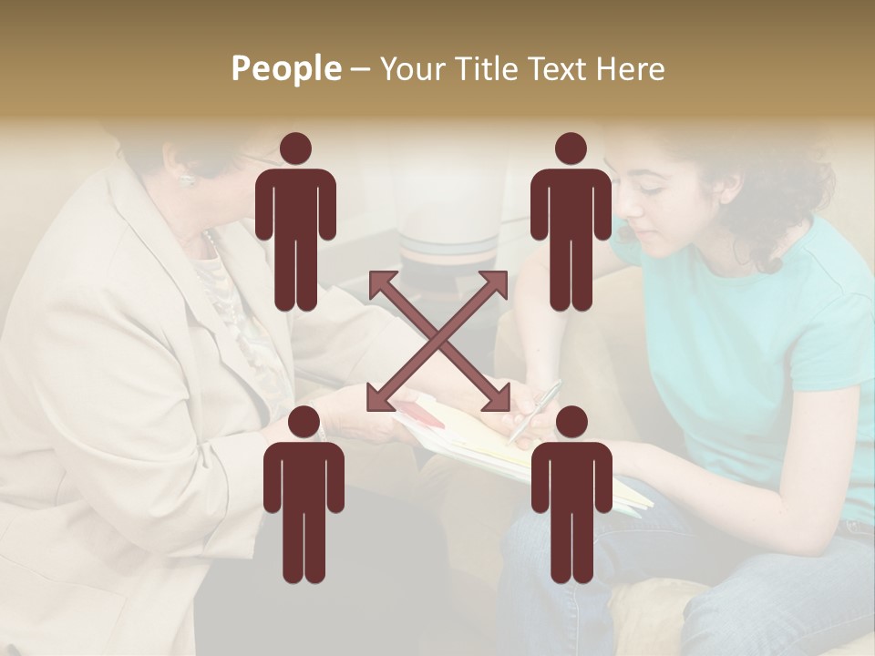 Psychologist Giving A Teen Girl An Agreement To Sign Before Starting Therapy. PowerPoint Template