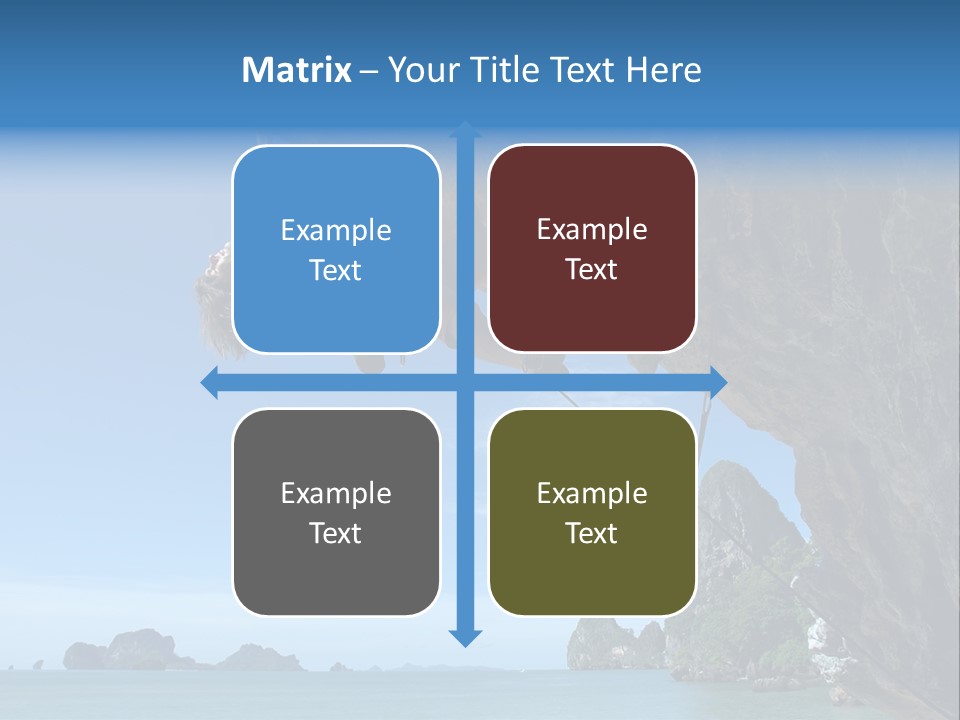 Adult Climbing Hard Overhanging Wall In Krabi, Thailand. PowerPoint Template