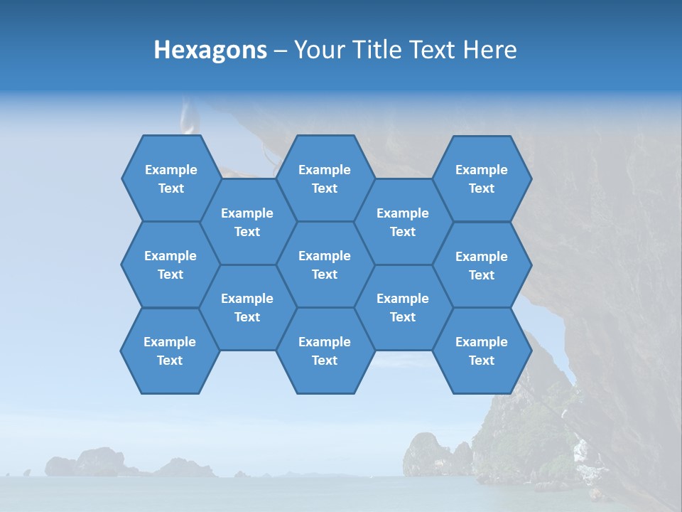 Adult Climbing Hard Overhanging Wall In Krabi, Thailand. PowerPoint Template