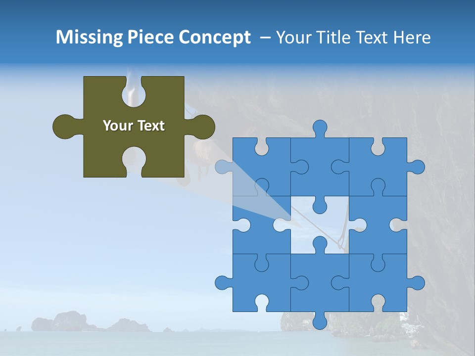 Adult Climbing Hard Overhanging Wall In Krabi, Thailand. PowerPoint Template