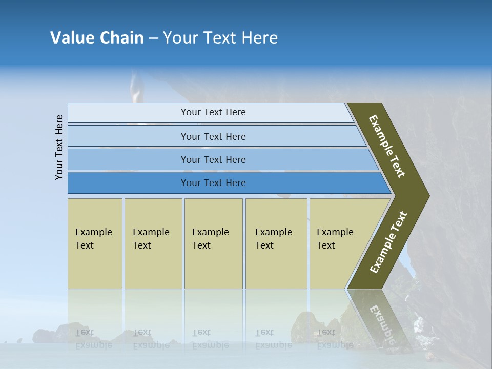 Adult Climbing Hard Overhanging Wall In Krabi, Thailand. PowerPoint Template