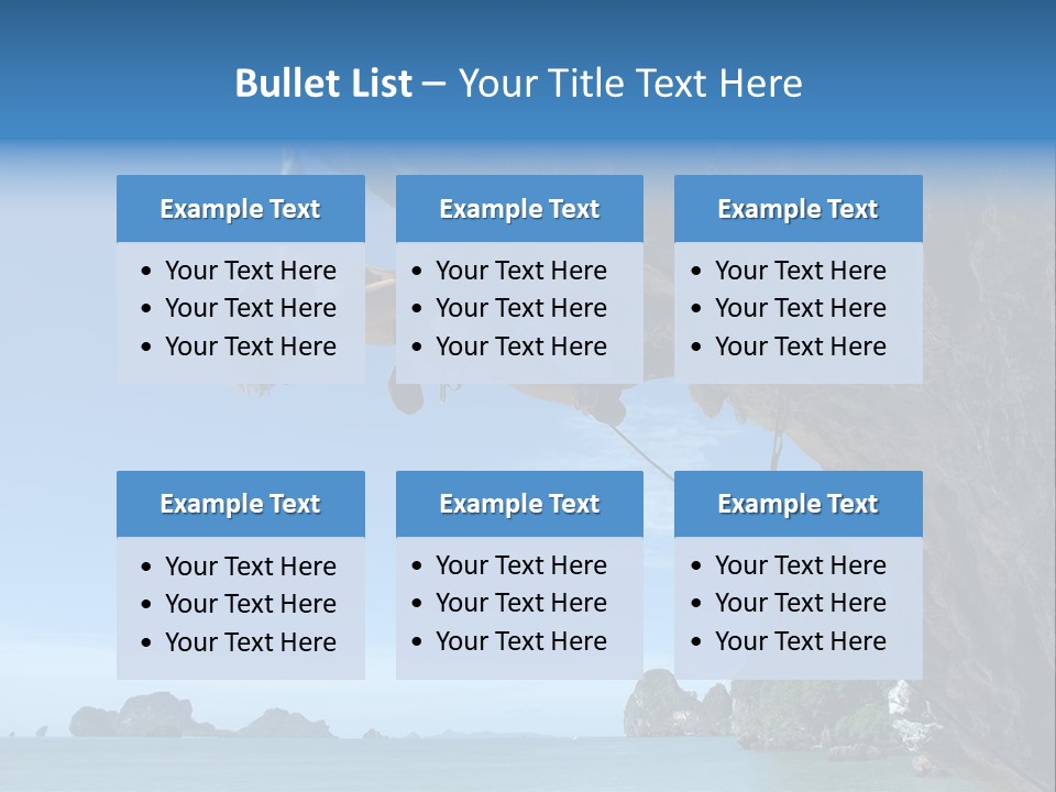 Adult Climbing Hard Overhanging Wall In Krabi, Thailand. PowerPoint Template