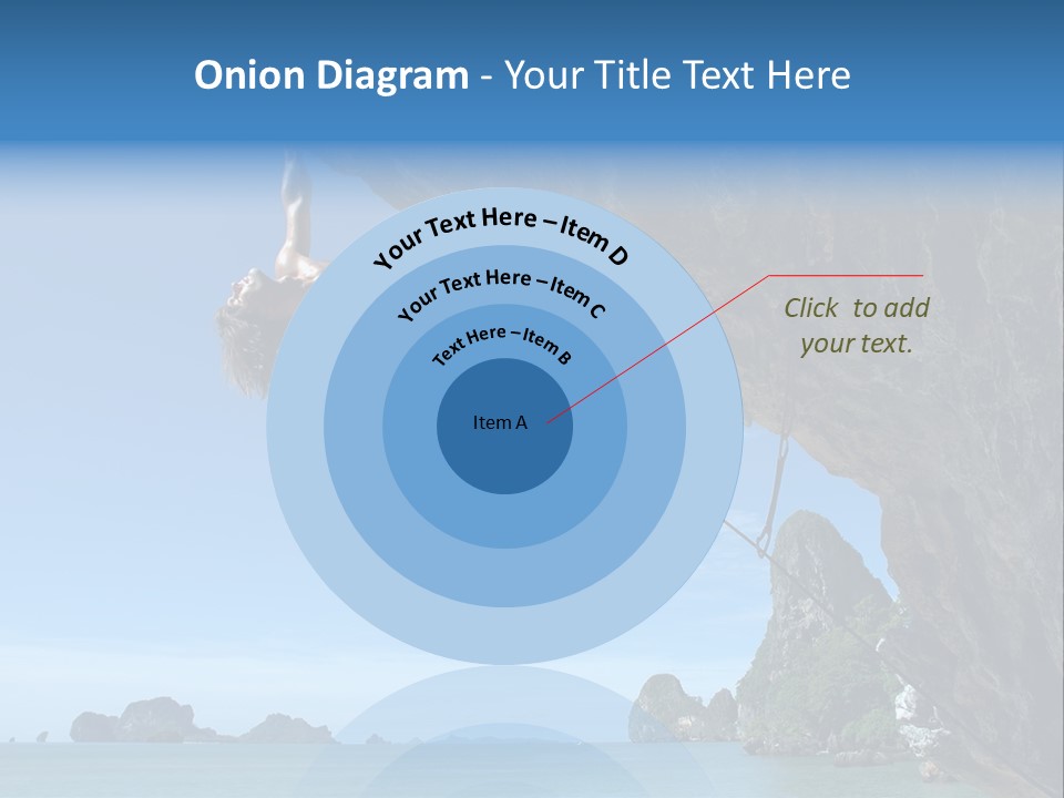 Adult Climbing Hard Overhanging Wall In Krabi, Thailand. PowerPoint Template