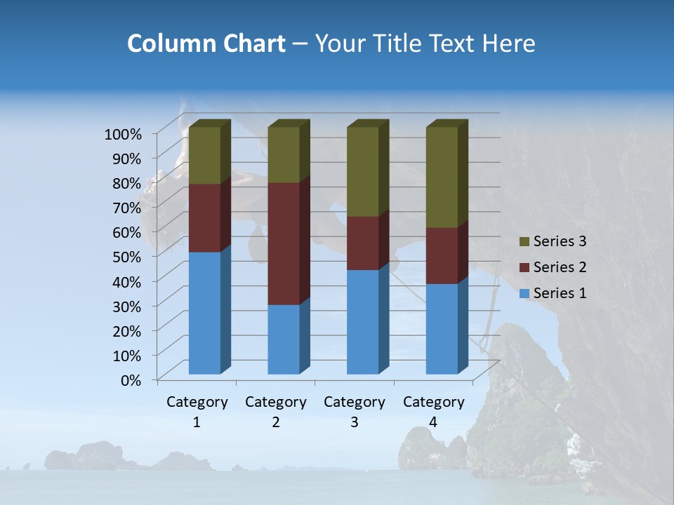 Adult Climbing Hard Overhanging Wall In Krabi, Thailand. PowerPoint Template