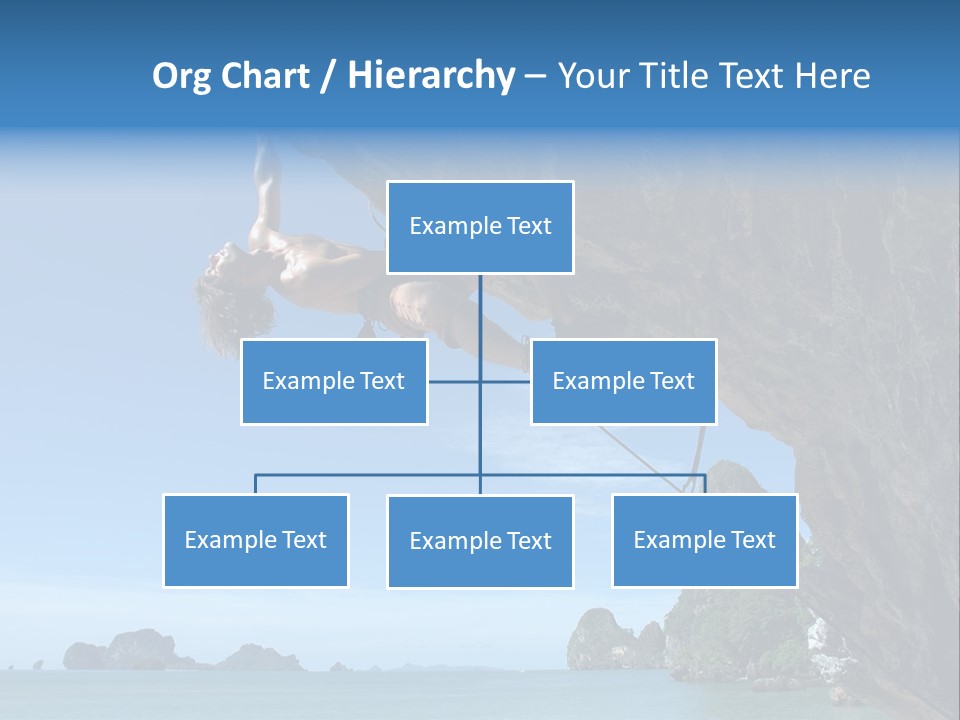 Adult Climbing Hard Overhanging Wall In Krabi, Thailand. PowerPoint Template