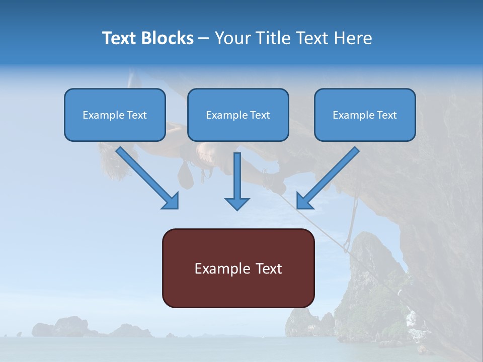 Adult Climbing Hard Overhanging Wall In Krabi, Thailand. PowerPoint Template