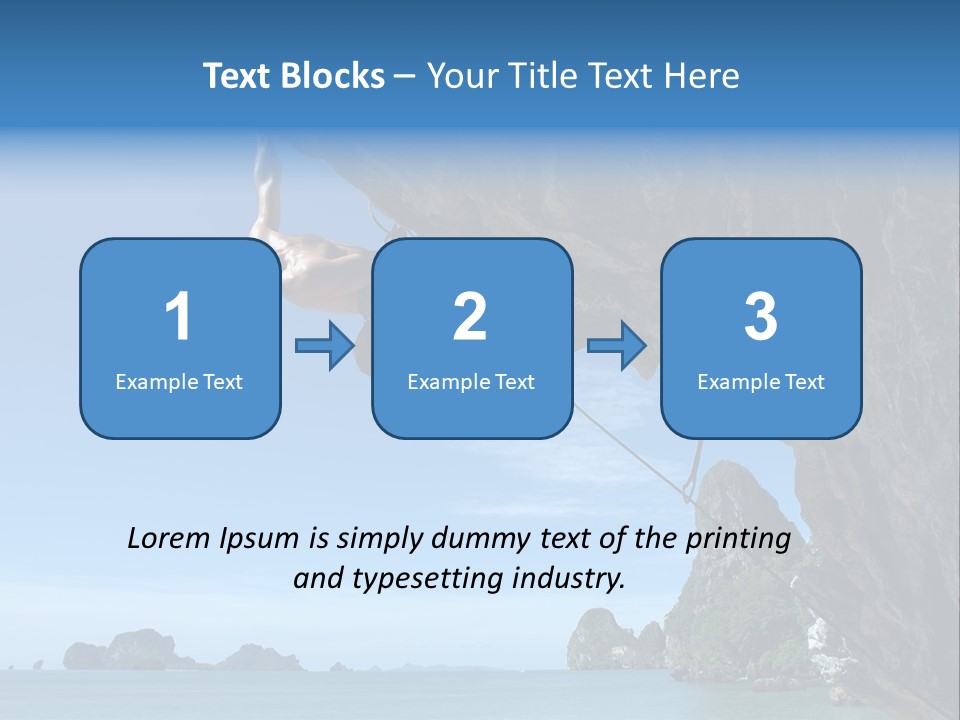 Adult Climbing Hard Overhanging Wall In Krabi, Thailand. PowerPoint Template