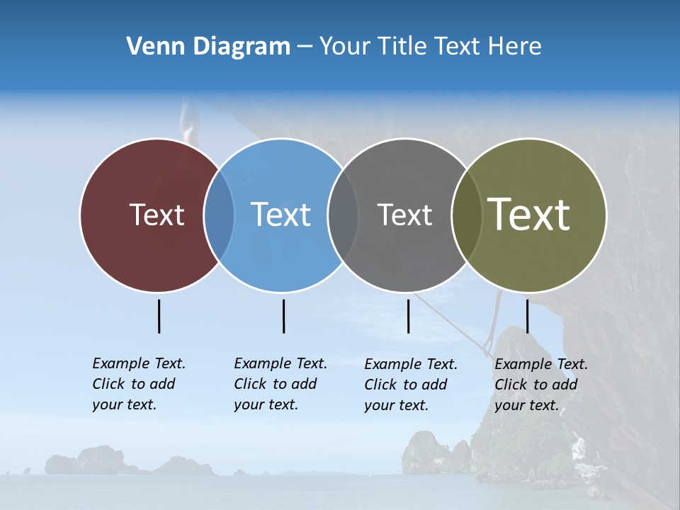 Adult Climbing Hard Overhanging Wall In Krabi, Thailand. PowerPoint Template
