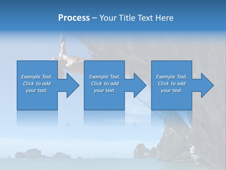 Adult Climbing Hard Overhanging Wall In Krabi, Thailand. PowerPoint Template