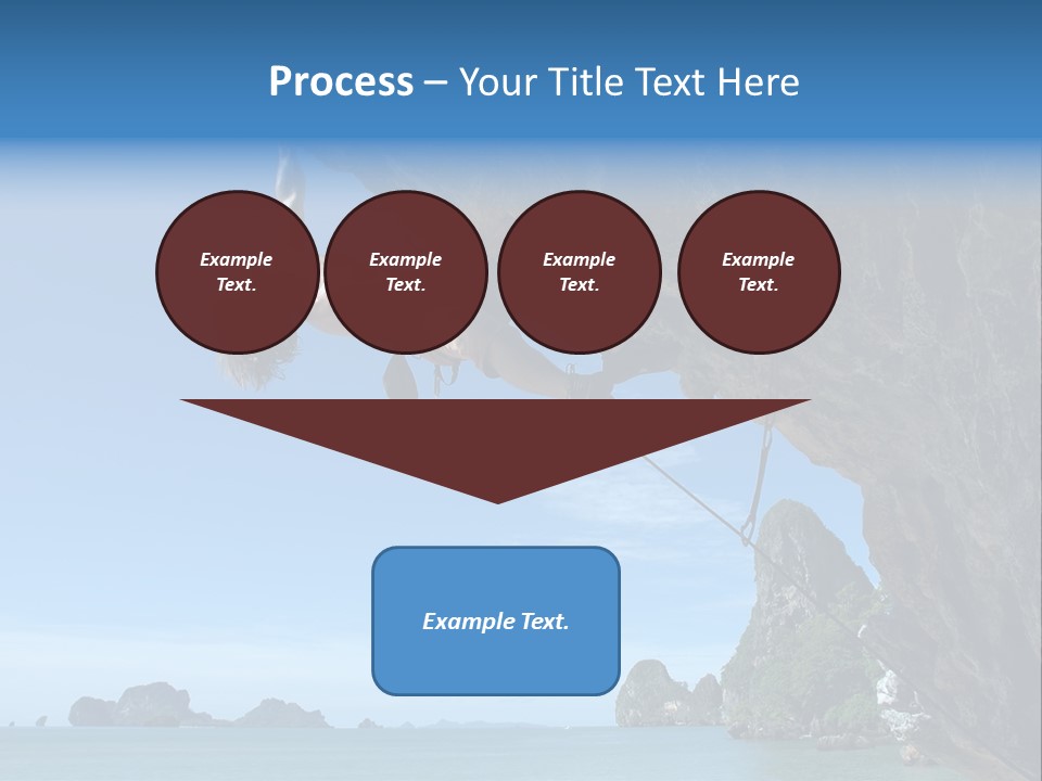 Adult Climbing Hard Overhanging Wall In Krabi, Thailand. PowerPoint Template