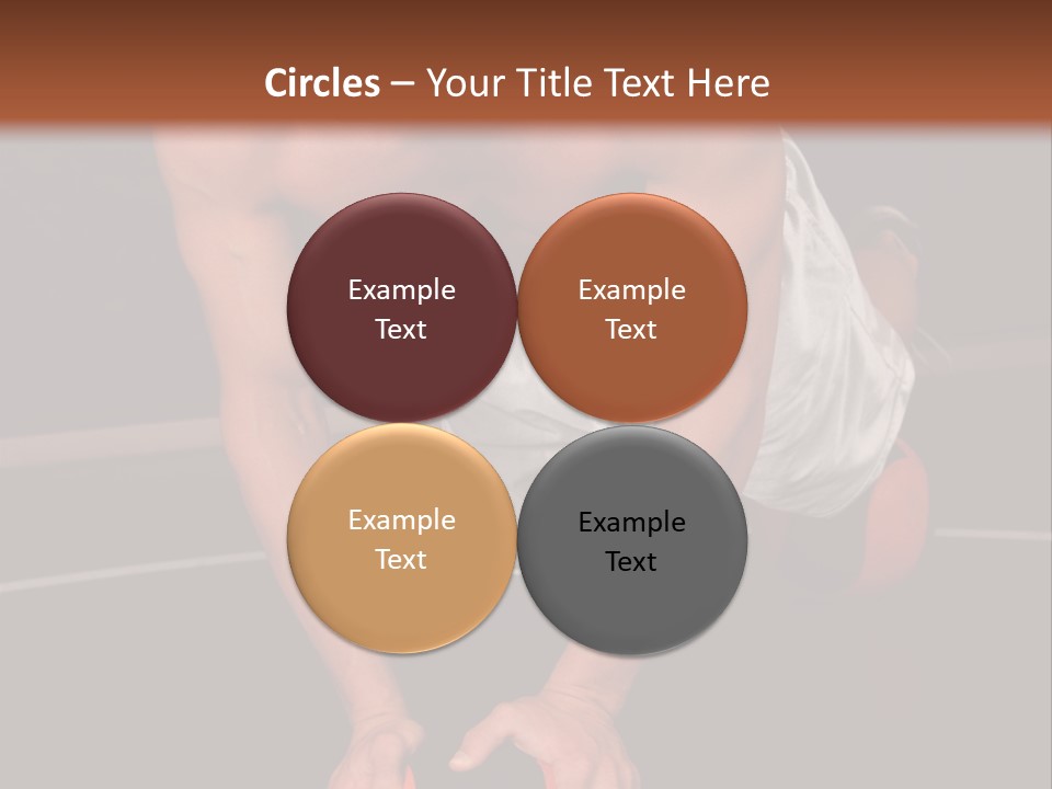 A Shirtless Man Doing Pushups On A Ball PowerPoint Template