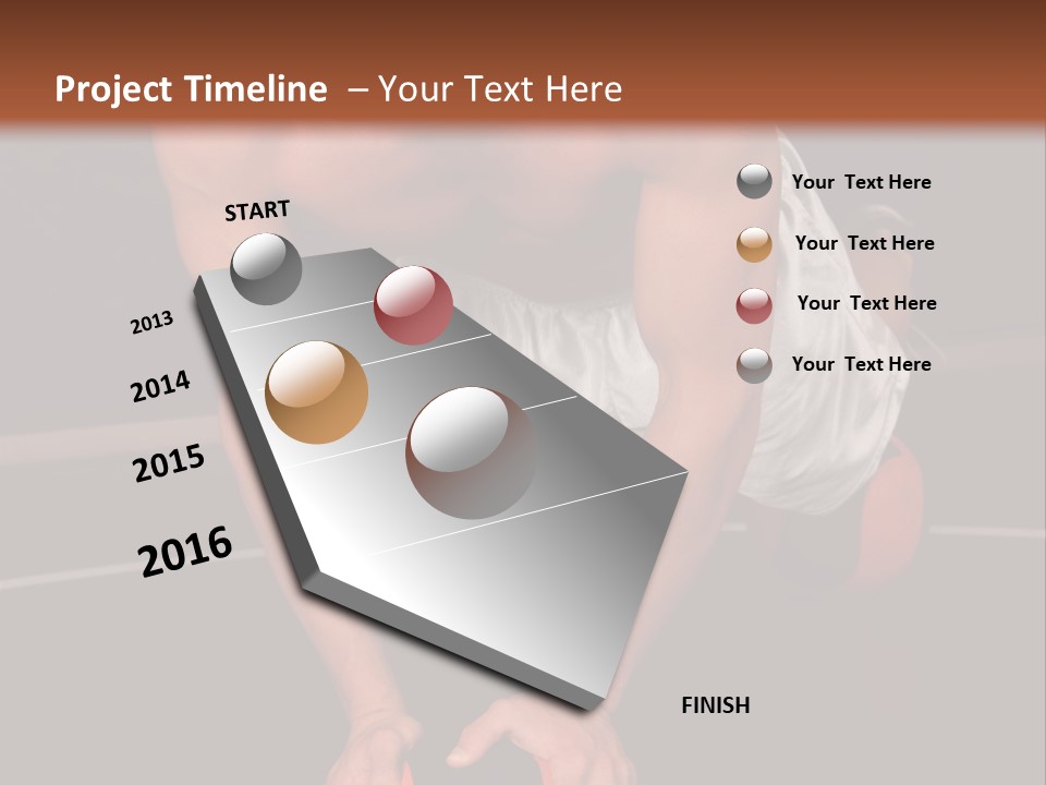 A Shirtless Man Doing Pushups On A Ball PowerPoint Template
